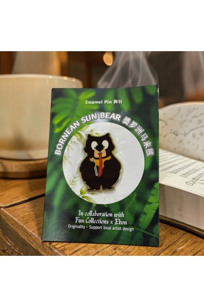 Enamel Pin: Bornean Sun Bear